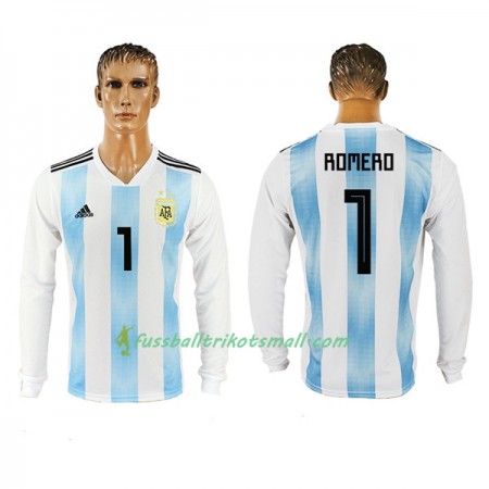 Fußballtrikots Argentinien Romero 1 WM 2018 Langarm Heimtrikotsatz kaufen